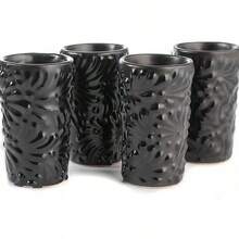 MEXTEQUIL - Vasos Tequileros de Cerámica Talavera Auténtica Mexicana, Set de 4 - Encaje Azul - Sombra negra - Ver 13