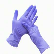 100pcs Disposable Nitrile Ultra-Durable Gloves, 3.5-Mil, Purple Gloves Disposable Latex Free, Powder Free Gloves Waterproof, Tear-Resistant, And Powder-Free For Kitchen Cleaning, Tattoo, Hair Dyeing, Pet Grooming, Beauty Salons, And Household Chores - Perfect For Cleaning Supplies And Household Gadgets - Màu tím - Xem 2