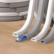 PVC Cable Tray Exposed Self-Adhesive Anti-Stepping Wonder, Invisible Decoration, Household Exposed Wire And Network Cable Shielding Soft Cable Tray - Multicolor - View 1