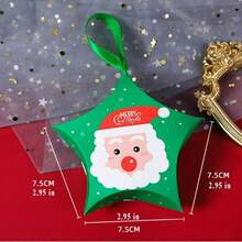 Christmas 8pcs Creative Candy Packaging Box – New Christmas Gift Box, Pentagram Star Gift Packaging Box