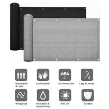 5M Privacy Garden Fence Panel Cover Balcony UV Protection Shade Screen - Grey - View 1