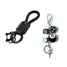 8 Ball Dice Charm Keychain - Cute Bag Purse Handbag Accessories - Y2K Aesthetic Key Chain For Women Men Halloween Accessories Teachers Day Bag Accessories Lanyards With Id Holder Car Accessories Bag Charms