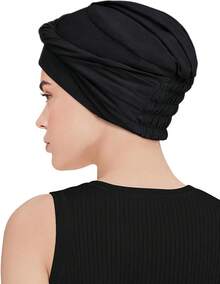 Movable Knot Beanies With Relaxed Stretch Elastic, Chemo Hats For Womenhalloween - màu đen - Xem 3