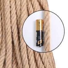 10mm 天然复古黄麻绳麻线卷缝纫圣诞工艺品黄麻绳线婚礼手工 DIY 派对丝带蝴蝶结装饰 - 彩色 - 查看 17