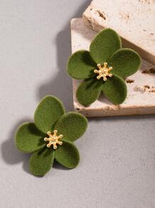 أقراط أنيقة بتصميم زهري بلون البرغندي للنساء، إكسسوارات أقراط أنيقة، مناسبة للخريف والشتاء