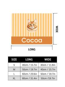 1pc Customized Pet Feeding Mat - Quick Dry Absorbent Dog Bowl Mat, Personalized With Name And Photo, Silicone Floor Mat, Suitable For Hardwood Floors, Dog Feeding Mat, Nordic Inspired Design, Housewarming Gift - Multicolor - View 3