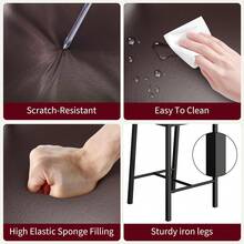 Bar Stools Set Of 4, Kitchen Bar Stools With Footrest,36.5 Inch Upholstered PU Leather Bar Chairs With Back, 4 Counter Height Barstools For Counter Bar, Island, Easy Assembly - Brown - View 8