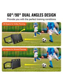 Sturdy Durable Soccer Rebounder Board, 40"X16" Portable Soccer Wall With 2 Angles Rebound, Foldable HDPE Kickback Rebound Board, For Solo & Group Training, Shooting Drills, Lightweight Soccer Practice Wall,Soccer Training Equipment For Passing & Shooting Practice.Sports & Outdoor,Team Sports,Soccer Stadium Equipment.Become A Soccer Superhero! With The 40-Inch Professional Soccer Rebound Board, Your 24/7 Personal Trainer! - 黑色 - 查看 10