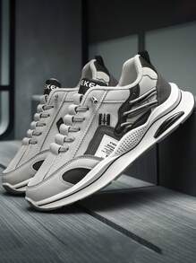 Herren Schnür-Sportschuhe mit Stoßabsorption und rutschfester Sohle, Markenentwurf, langanhaltend & bequem für Outdoor-Laufen, Training, Fitnessstudio, geeignet für den Lässig sport