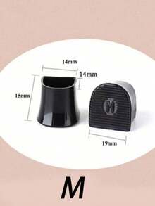 QKC 6pcs/3 Pairs Transparent High Heel Protectors, 3 Sizes, Soft Heel Covers, Suitable For Walking On Grass And Uneven Surfaces, Anti-Slip Heel Repair Caps, Prevent Heels From Sinking Into Grass, Bridal Shoe Protectors - Black - View 4