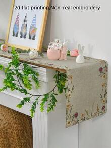 1 khăn trải bàn thêu hoa nhiều màu, khăn trải bàn hình chữ nhật, có thể giặt được, thích hợp cho bữa tối gia đình, bàn cà phê, đồ trang trí phòng bếp và phòng ăn bền, đồ trang trí bàn ăn cho tiệc tùng và cảnh trí, đồ trang trí nhà cửa, khăn trải bàn ăn nhà bếp, đồ trang trí bàn hiên ngoài trời, khăn choàng lò sưởi - Nhiều màu - Xem 7