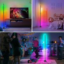 LED Corner Floor Lamp 1/2 Pack, Smart RGB Floor Lamp With APP&Remote Con, 16 Million Colors Changing, Music Sync, Modern Corner Led Light For Bedroom Living Room And Gaming Room, Timing&Schedule. - Xem 9
