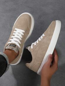 Men's Sports Shoes, Men's Casual Shoes,Fashionable And Personalized Street Student Handsome Shoes, Lace Up Men's Shoes, Men's Sneakers - Khaki - View 2