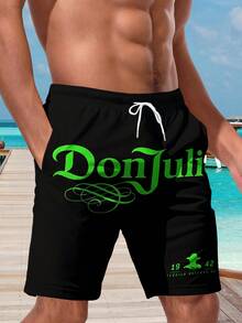 Men's Hawaiian Style 3D Print Casual Beach Shorts - Quick Dry, Drawstring Waist, Perfect For Summer Outings