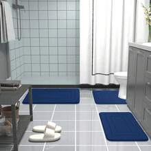 1pc Classic Solid Color Memory Foam Bath Mat, High Absorbency Quick Dry Surface, Sturdy Non-Slip Bottom, Suitable For Bathroom And Kitchen Floors, Practical And Soft, Also Applicable To Bedroom, Dorm, Laundry Room. Lightweight And Flexible Design, Easy To Clean And Maintain. - Black - View 6