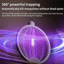 Dispositivo de exterminio de insectos electrónicos 2 en 1, batería de mano, plegable, recargable, adecuada para interiores y exteriores - Tipo de Enchufe A USA (110-127V) - Ver 7