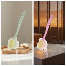 2 Stück/1 Stück ergonomischer Rückenbürste mit langem Griff, Badeschwamm-Aufsatz Duschbürste mit langem Griff, 2-in-1 Badbürste mit langem Griff, weiche multifunktionale Badbürste, doppelseitige Badbürste, Badbürste mit weichen Borsten und Massage, Peeling-Badbürste, weiche Borsten Rückenbürste mit Badeschwamm, Erwachsenen-Badbürste, Rückenbürste und Duschbürste