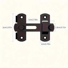 1 Set Of 180 Degree Flip Commercial Grade Stainless Steel Sliding Barn Door Locks, Durable, Suitable For Pets, Garages, Bathrooms, Windows, Outdoors - Home Security And Safety Enhancer, Fits All Door Types, No Charging Required