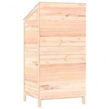 vidaXL Garden Shed For Tool Storage House Outdoor Backyard Solid Fir Wood - 棕色和奶油色 - 查看 6