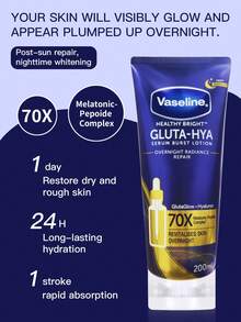 200ml Vaseline Body Serum, Overnight Repair (Blue) - 200ml Night Repair (Blue) - View 2