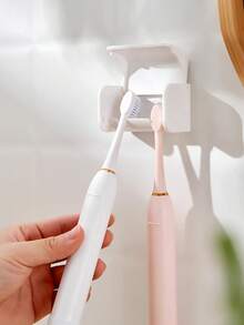 1. Nieperforowany uchwyt na szczoteczkę do zębów montowany na ścianie, Zakryty uchwyt na szczoteczkę elektryczną do łazienki, Stojak na pastę do zębów, 2/5/6-szczelinowy, samoprzylepny pojemnik na szczoteczkę do zębów, Przybory łazienkowe, Codzienne potrzeby na Boże Narodzenie i Nowy Rok