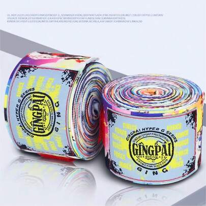 GINGPAI 1,5 m/3 mètres/5 m Bandes de maintien pour les mains pour adultes et adolescents, bandages élastiques pour la boxe, le kickboxing, le Muay Thai, le MMA