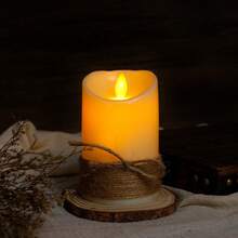 Um Conjunto de Velas Eletrônicas LED Sem Chama (Baterias Não Inclusas) com Pavios Cintilantes, Velas Artificiais para Decoração, Adequadas para Natal, Dia dos Namorados, Casamentos, Aniversários e Decoração de Quarto.