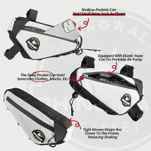 Rhinowalk Bolsa para cuadro de bicicleta, bolsa de tubos, bolsa triangular, bolsa para manillar, accesorios para bicicleta - blanco - Ver 9