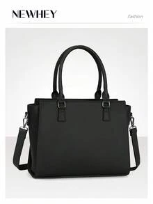 NEWHEY 女士工作手提包，顶部拉链皮革单肩包，手提包，经典钱包，适合办公室、商务、旅行 - 彩色 - 查看 5