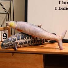 40/60 cm realistyczne pluszowe zabawki w kształcie ryb, zwierzęta z miękkim wypełnieniem, pluszowe poduszki z rybami oceanicznymi i słodkowodnymi, łosoś/saury/tuńczyk/granik/pomfret/głowogon wężogłowy itp., kreatywne zabawki dla kotów i psów, specjalne dekoracje do pokoju, prezenty urodzinowe dla dzieci, prezenty na Halloween, prezenty świąteczne, prezenty noworoczne, prezenty na Święto Dziękczynienia, prezenty na Walentynki.