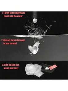 100pcs Disposable Compressed Towels, Portable Absorbent Towels Suitable For Outdoor Travel Camping