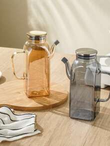 1 件高硼硅玻璃油瓶，厨房客厅调味罐家居装饰，适用于油、酱油、醋、香料，户外、婚礼、派对、礼物、生日