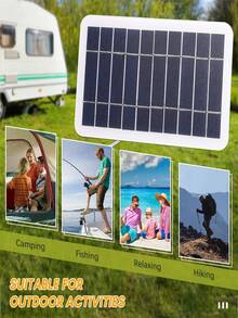 1PC Foldable Solar Panel, Portable 2/4/6-Fold Solar Panels Charger, USB Full Time Power Solar Panel Mobile Power Supply,20W Monocrystalline Silicon Solar Panel Folding Bag For Outdoor Portable Mobile Phone Charging And Power Generation Photovoltaic Panel