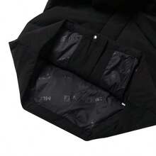 Parka con capucha desmontable y letras grandes, 90% plumón, uso casual diario para hombres y mujeres - Negro - Ver 6