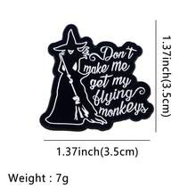 1 pezzo Spilla smaltata con citazione della strega di Ognissanti, spilla con scheletro cartoni animati, spilla da bavero, accessorio di moda, regalo per amici, accessorio per costume, ciondolo per borsa, accessorio per ufficio - nero - Visualizzare 15