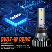 Heyword 2 件 H7 LED Canbus 汽车大灯超级 HB4 H11 H4 H1 9012 HB3 9005 9006 灯泡，适用于 6000K、3000K、4300K、8000K 汽车灯