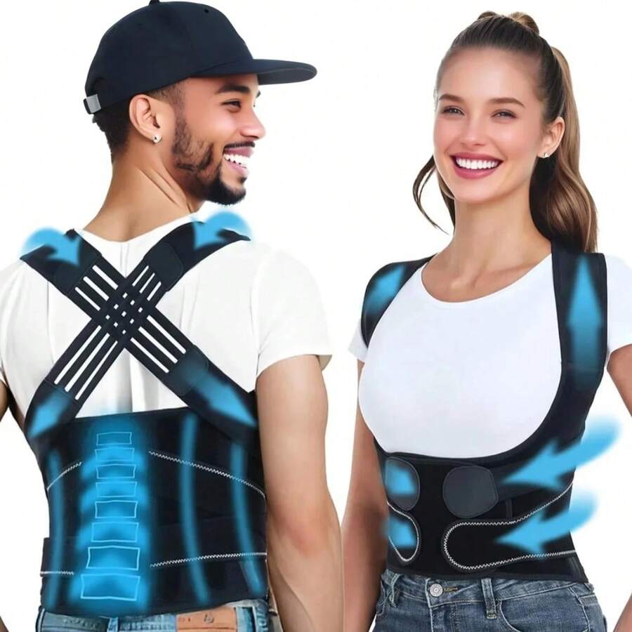 Back Brace Posture Corrector For Women And Men - Adjustable Back Support Shoulder Straightener, Lower Back Pain Relief, Back Straighter Instant Posture Corrector - Scoliosis, Hunchback, Hump, Corrector