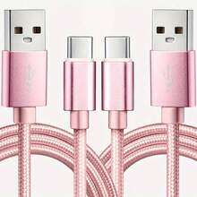 1条USB Type-C快充线，尼龙编织，长度可选3.3英尺/6.6英尺/10英尺，USB-A转USB-C充电线，兼容三星Galaxy S25/24/S23/S22/S21、vivo、OPPO、红米手机，兼容 16/16 Pro Max/15/15 Plus/15 Pro/15 Pro Max，兼容红米和一加手机 - 彩色 - 查看 24