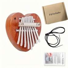 Wooden Mini 8 Keys Kalimba Thumb Piano, Portable Finger Thumb Piano, Wooden Cute Marimba With Lanyard Finger Musical Instrument For Piano Beginners, Birthday,Christmas Gift. - Wood Color - View 9