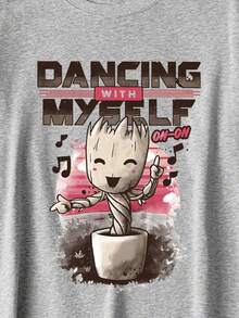 春夏女士新品：春夏 T 卹、春夏女士服裝、印花 T 卹、印花上衣、棉質上衣、高品質 T 卹、復古風、學院風、可愛風、都市風、Z 世代風格、千禧一代風格、Y2K 風格、朋克風、做舊風、極簡風、簡約風、休閒風、日常印花風、度假風格、有趣風格 - 灰色 - 查看 3