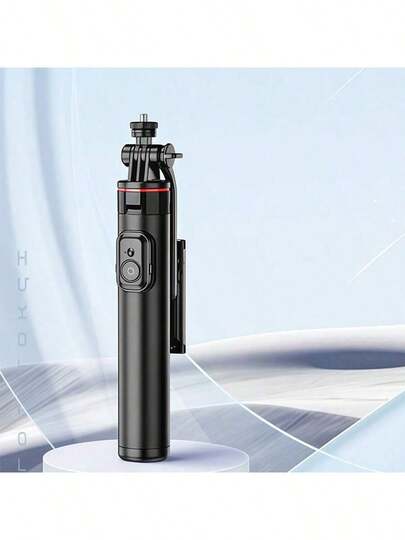 Lenovo H1V 1.3m Retractable Tripod: Widely Compatible With Phones, Tablets, And Cameras, Professional Video Conferencing Anti-Shake Design, And Aluminum Alloy For Stable Support