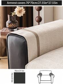 1 件四季沙发垫套，现代简约防滑沙发座垫，防尘可洗沙发套，柔软防褪色，宠物友好型保护套，适合 L 型沙发、卧室、办公室、客厅 - 米色 - 查看 15