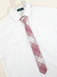 1pc Women's Casual JK Necktie, Plaid, Striped Pattern, School Style Suitable For Shirts, Uniforms, Dates, Campus, Casual Wear, Photo Matching For Dress For Christmas Decor