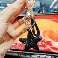 1pc Car Keychain Creative Star Keychain - Suitable For Bags And Car Keys - Give To Friends And Family, Suitable For Ramadan, Valentine's Day, Christmas, Birthdays, Ladies' Halloween, And Thanksgiving Gifts Halloween Accessories Teachers Day Gift Ideas