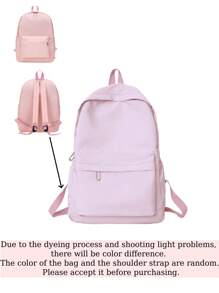 Customized Fitness Backpack, Can Be Customized With Name Or Holiday Greetings. New Autumn And Winter School Bag, Casual And Versatile Kava Bow, Suitable For Boy And Girl, Nylon Material. Zipper Closure. Suitable For Daily Outings, Travel, School, Shopping And Other Occasions. Can Be Customized With Name, Letters, Lucky Numbers, Etc. Can Be Given As A Birthday Gift To Friends, Daughters, Commemorative Bags, Christmas Gifts, New Year Gifts., - Pink - View 9