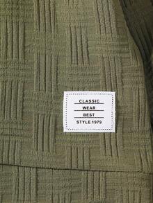 BrownBark 2pcs Baby Boys' Spring/Autumn Outfit, Solid Color Long Sleeve Collared Top + Pants Set, Regular Fit, Perfect For Outdoor, Baby Boy Autumn/Spring Clothing