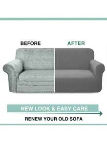 1 einfarbiger Sofabezug aus Milchseide mit Elastik, moderner ganzjähriger Sofabezug in einem Stück, haustierfreundlicher Sofaschutz, maschinenwaschbar, haustierfreundliche Heimdekoration, 1 Sitz, 2 Sitze, 3 Sitze, 4 Sitze