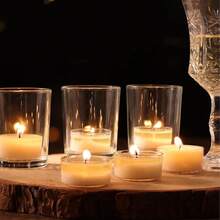 100/50/25pcs Soy Wax Tea Lights, 6-Hour Long Burn Time, Smokeless & Odorless Soy Wax Tea Candles, Ideal For Elegant & Romantic Home Use, Meditation, Anniversary, Pool, Chapel, Wedding, Church, Seasonal Celebration, And Emergency - 6h-white - View 10