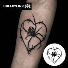 INKARTLINK Revolutionized Tattoo Technology, Semi-Permanent Tattoo, Spider Tattoo Collection, Realistic Spider Tattoo, Emotional Tattoo, Temporary Tattoo, Waterproof, Authentic Tattoo Appearance, Niche Design Tattoo, Fruit Tattoo, Plant Tattoo - Black - View 2