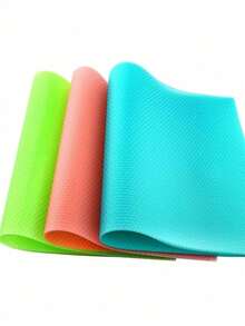 4 pezzi Rivestimento impermeabile per frigorifero, Tappetino rettangolare anti-umidità, Tappetino lavabile per frigorifero, Tovaglietta per casa con motivo a margheritine e limoni (verde) per scuola, ufficio, casa, viaggio, decorazione domestica, festa e Natale - Multicolore - Visualizzare 6